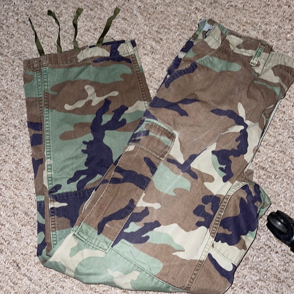 Camouflage Army Pants with Adjustable Waist